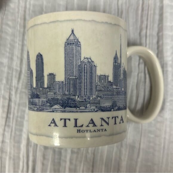 Starbucks Coffee Atlanta GA White Blue Beautiful Architecture Series 18 oz Mug - Picture 7 of 7